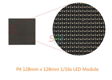 P4 128mm X 128mm ενότητα 1/16s επίδειξης των εσωτερικών οδηγήσεων ΜΕ τις μαύρες οδηγήσεις προμηθευτής